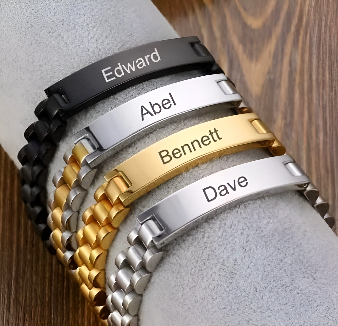Custom Cuban Name Necklace With Bracelet Set|24K Gold Plated